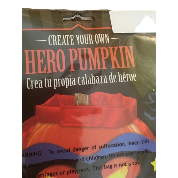 new create your own super hero pumkin fit 9-11" diam halloween fun - Picture 2 of 4